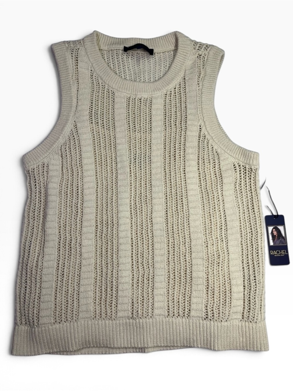 Rachel Rachel Roy Sleeveless Sweater Vest, Cream
